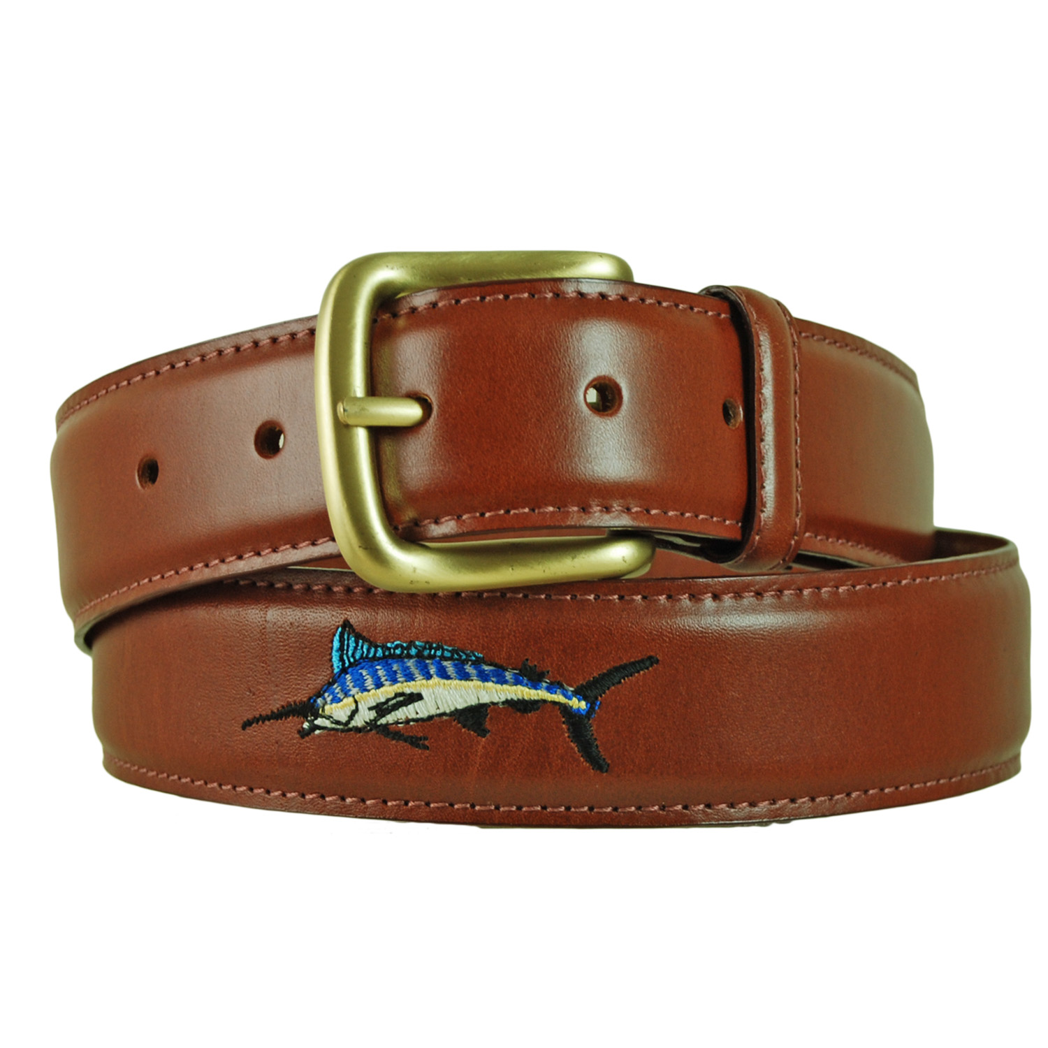 Leather Belt with Embroidery Eliza B & Leather Man Ltd